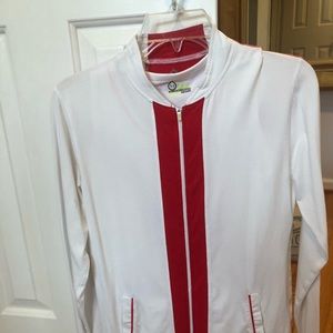 Lightweight workout jacket with tank top